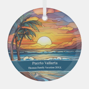 Individueller Familienurlaub am Strand von Puerto Ornament Aus Glas