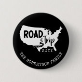 Individueller Familienurlaub | Family Road Trip US Button (Vorderseite)