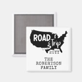 Individueller Familienurlaub | Family Road Trip US Magnet (Vorderseite/Rückseite)