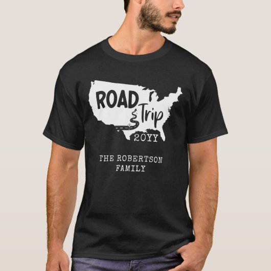 Individueller Familienurlaub | Family Road Trip US T-Shirt (Vorderseite)