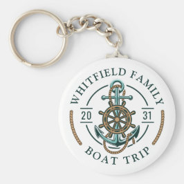 Individueller Familienurlaub für nautische Boote Schlüsselanhänger