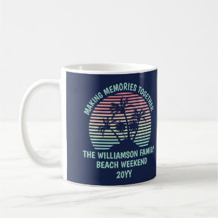 Individueller Familienurlaub Retro Tropical Beach Kaffeetasse