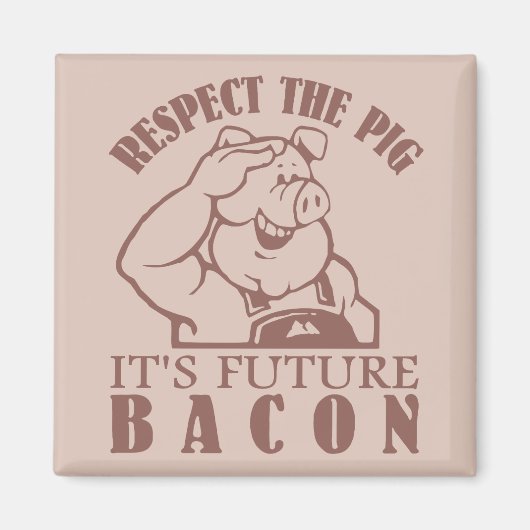 Individueller Farbmagnet von PIG BIS BACON Magnet (Vorne)