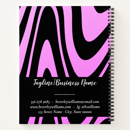 Individueller Firmenname Front Back Spiral Noteboo Notizblock (Rückseite)