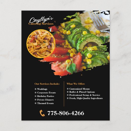 Individueller Flyer für private Catering (Vorne)