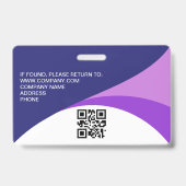 Individueller Foto QR-Code für Firmenmitarbeiter L Ausweis (Rückseite)