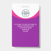 Individueller Foto QR-Code für Firmenmitarbeiter L Ausweis (Rückseite)