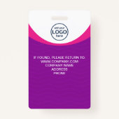 Individueller Foto QR-Code für Firmenmitarbeiter L Ausweis (Rückseite)