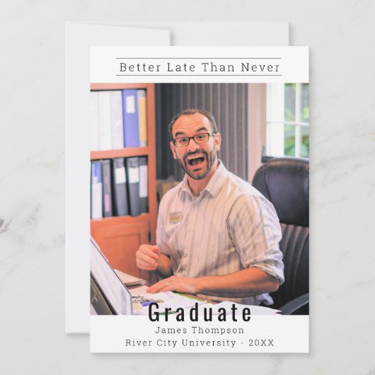 Individueller Foto Reifegrad Student Abschluss Ankündigung (Vorderseite)