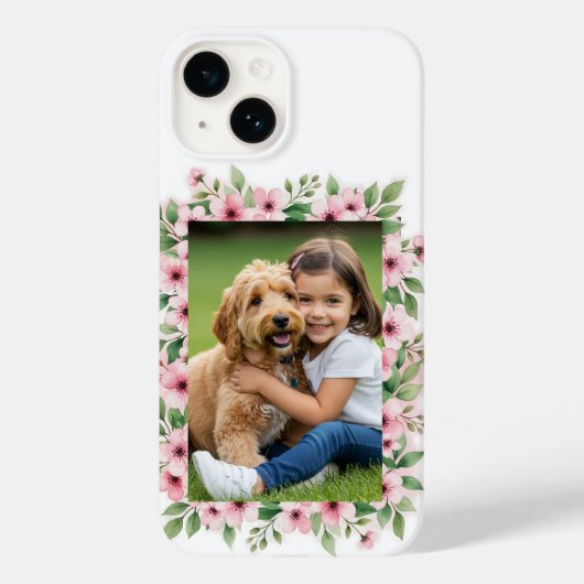 Individueller Fotoblumenrahmen als besonderes Gesc Case-Mate iPhone Hülle (Rückseite)