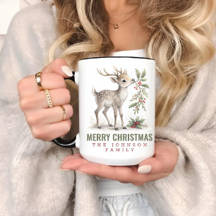 Individueller Frohe Weihnachten Becher für Mama, P Tasse