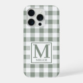 Individueller Gingham-Handyhülle-Geschenk für Mama iPhone Hülle (Rückseite)
