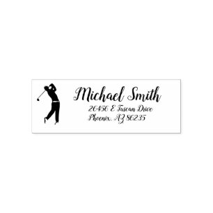 Individueller Golfclub Personalisierte Golfadres Permastempel