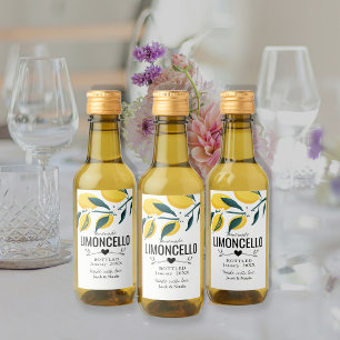 individueller hausgemachter Limoncello Hochzeitsgu Weinetikett
