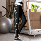 Individueller Haustierliebhaber-Script-Text Schwar Leggings