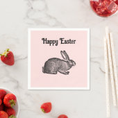 INDIVIDUELLER HINTERGRUND - Fröhliche Ostern Hasen Serviette (Beispiel)