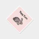 INDIVIDUELLER HINTERGRUND - Fröhliche Ostern Hasen Serviette (Ecke)