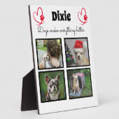 Individueller Hundeliebhaber 4 Foto Collage Fotoplatte (Seite)