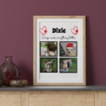 Individueller Hundeliebhaber 4 Foto Collage Fotoplatte<br><div class="desc">Feiern Sie Ihre beste Freundin mit einer maßgeschneiderten FotoCollage. Wenn du so viele Erinnerungen und Fotos hast, reicht ein Foto nicht aus. Diese Tafel hat 4 Fotos, ein Zitat, und Sie können den Namen Ihres Haustieres personalisieren. Sie können auch die Farbe des Pfotendrucks ändern. Sie können die Farbe und den...</div>