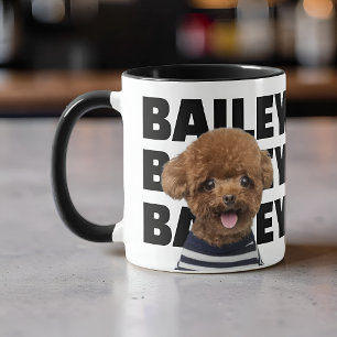 Individueller Hundename Foto Geschenk für Haustier Tasse
