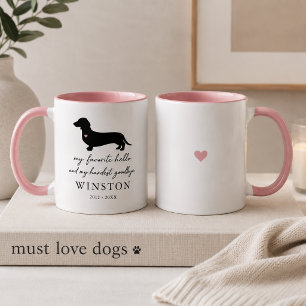 Individueller Hundeverlust-Andenken   Dachshund-Ge Tasse