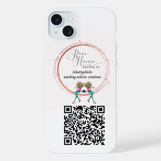 individueller iPhone-Logo-QR-Code iPhone Hülle (Rückseite)