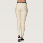 Individueller Jahrestag Champagner Gold Monogramm Leggings (Rückseite)