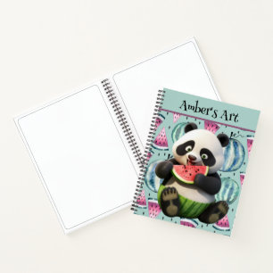 Individueller Kinder-Panda-Bär-Skizze Notizblock