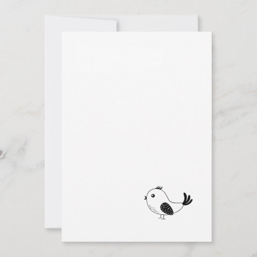 Individueller Kleiner Vogel Einladung (Vorderseite)