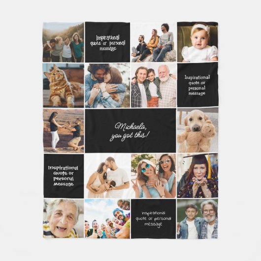 Individueller Komfort mit Inspiration und 14-Foto Fleecedecke (Vorderseite)