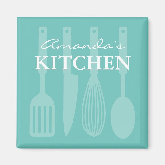 Individueller Kühlschrankmagnet mit Küchenutensili (Vorne)