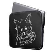 Individueller Laptop-Hülle der Black Cat Laptopschutzhülle (Vorderseite Links)