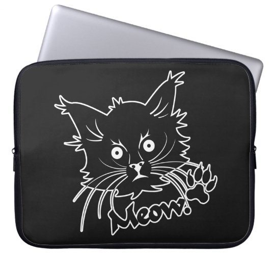 Individueller Laptop-Hülle der Black Cat Laptopschutzhülle (Vorderseite)
