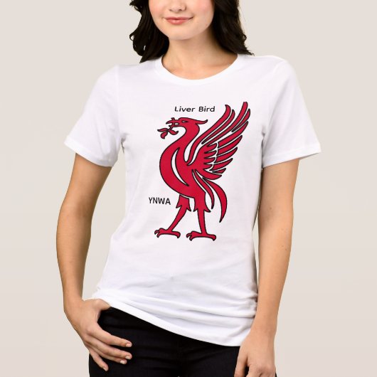 Individueller Liver Bird YNWA Tri-Blend Shirt (Vorderseite)