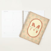 Individueller moderner Retro-Monogramm-Planer Planer (Anzeige)