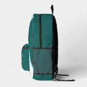 Individueller Monogramm-Geometrischer Türkisblauer Bedruckter Rucksack (Rechts)