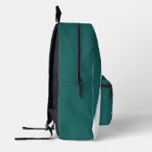 Individueller Monogramm-Geometrischer Türkisblauer Bedruckter Rucksack (Links)