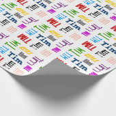 Individueller Name (3 Buchstaben) Geschenkpapier (Ecke)