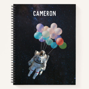 Individueller Name Astronaut Sterne & Weltraum Bal Notizblock
