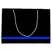 Individueller Name auf der dünnen blauen Linie Große Geschenktüte (Rückseite)