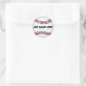 INDIVIDUELLER NAME BASEBALL RUNDER AUFKLEBER (Tasche)
