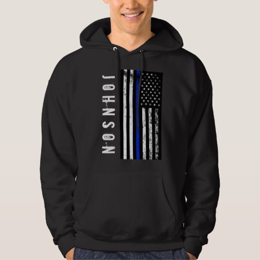 Individueller Name beunruhigte Polizei-Art Hoodie (Vorderseite)