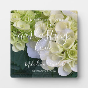 Individueller Name Blumenbibelvers Ewige Liebe Fotoplatte