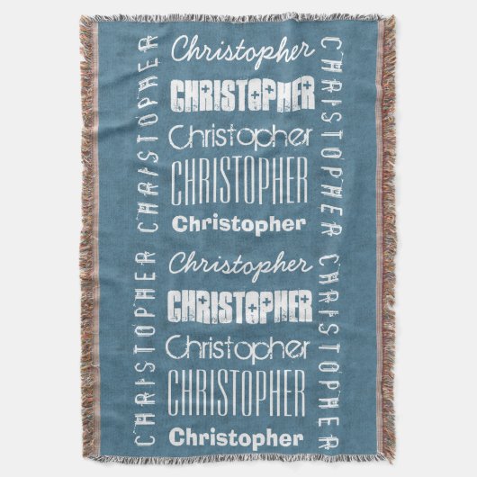 Individueller Name CHRISTOPHER oder IRGENDEIN Decke (Vorderseite Vertikal)