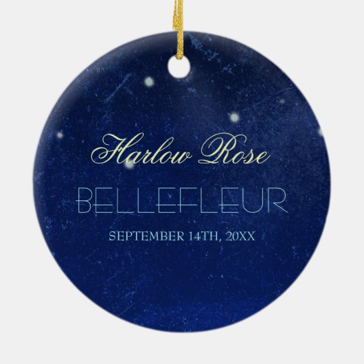 Individueller Name der Jungfrau-Konstellations-| Keramikornament (Hinten)