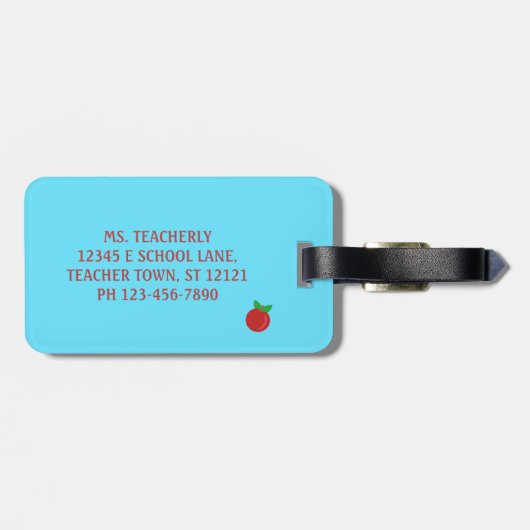 Individueller Name der Lehrer-oder Gepäckanhänger (Rückseite horizontal)