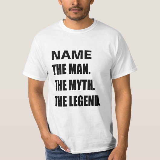 Individueller Name der Mann der Mythos das Legende T-Shirt (Vorderseite)