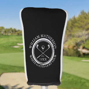 Individueller Name des Black and White Golf Clubs Golf Headcover