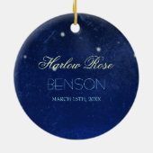 Individueller Name Fisch-Konstellations-| Keramik Ornament (Hinten)