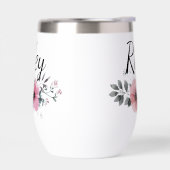Individueller Name Florale Personalisierte Rosa Bl (Links)